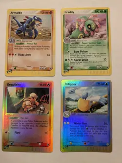 Lot 4 EX Sandstorm 2003 Holos LP (Armaldo, Cradily, Growlithe, Pelipper) Pokemon - Image 1