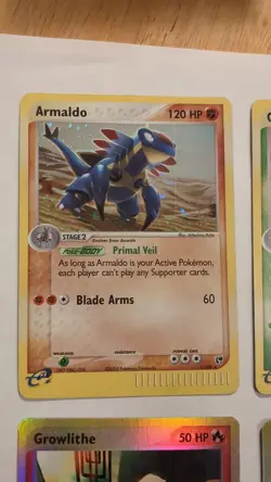 Lot 4 EX Sandstorm 2003 Holos LP (Armaldo, Cradily, Growlithe, Pelipper) Pokemon - Image 2