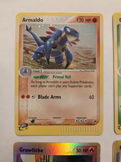 Lot 4 EX Sandstorm 2003 Holos LP (Armaldo, Cradily, Growlithe, Pelipper) Pokemon - Image 4