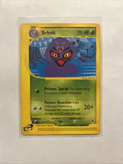 Pokemon TCG Arbok Expedition Card 35/165 Regular Rare MP Condition - Image 1