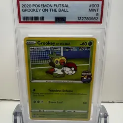 2020 POKEMON FUTSAL #003 GROOKEY ON THE BALL - PSA 9 MINT - Image 1
