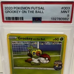 2020 POKEMON FUTSAL #003 GROOKEY ON THE BALL - PSA 9 MINT - Image 2