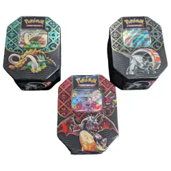💹🔥Paldean Fates Tins - Complete Set of 3 - Pokemon TCG - 12 Packs - Charizard - Image 1
