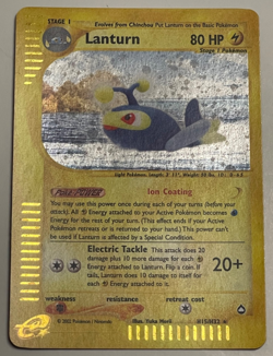 Pokemon TCG 2002 Aquapolis Lanturn H15/H32 Holo Rare NM Condition - Image 1