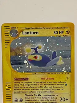 Pokemon TCG 2002 Aquapolis Lanturn H15/H32 Holo Rare NM Condition - Image 2