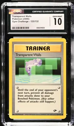 Pokemon 2000 Transparent Walls Gym Challenge 125/132 CGC 10 - Image 1