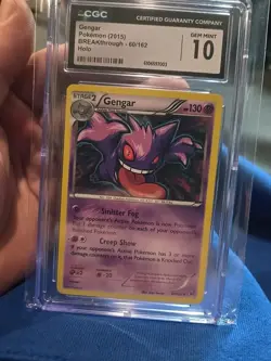 2015 POKEMON XY #60 GENGAR HOLO BREAKTHROUGH MINT CGC 10 HOLO RARE - Image 2