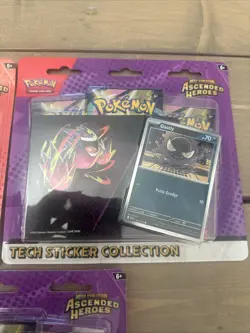 Pokemon Ascended Heroes Tech Sticker Collection Sealed Packs Lot of 3 - Image 3