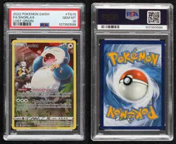 Full Art - Snorlax Pokemon Sword & Shield Lost Origin Trainer Gallery PSA 10 - Image 3