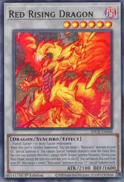 Red Rising Dragon x1 SDCK-EN048 Ultra Rare Yugioh - Image 1