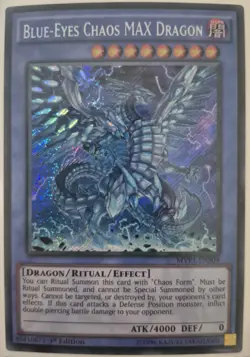 YuGiOh Blue-Eyes Chaos Max Dragon Secret Rare 1st Edition MVP1-ENS04 - Image 1