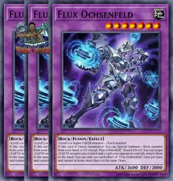 Yugioh! 3x Flux Ochsenfeld BPRO-EN087 Common 1st Ed NM - Image 1