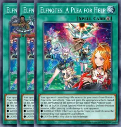 Yugioh! 3x Elfnotes: A Plea for Help BPRO-EN057 Common 1st Ed NM - Image 1