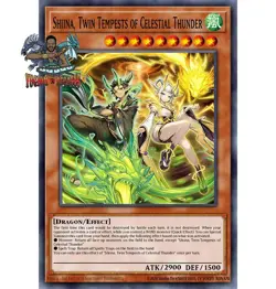 Yugioh! 1x Shiina Twin Tempests of Celestial Thunder BPRO-EN027 Secret Rare NM - Image 1