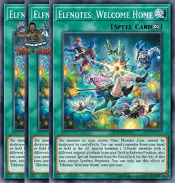 Yugioh! 3x Elfnotes: Welcome Home BPRO-EN056 Super Rare 1st Ed NM - Image 1