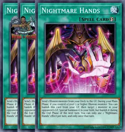 Yugioh! 3x Nightmare Hands BPRO-EN068 Super Rare 1st Ed NM - Image 1