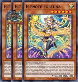 Yugioh! 3x Elfnote Fortuna BPRO-EN012 Super Rare 1st Ed NM - Image 1