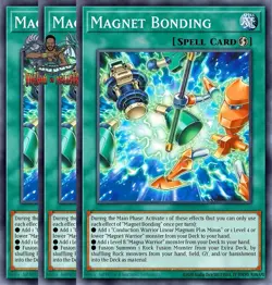 Yugioh! 3x Magnet Bonding BPRO-EN053 Common 1st Ed NM - Image 1