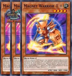 Yugioh! 3x Magnet Warrior Sigma Plus BPRO-EN005 Common 1st Ed NM - Image 1