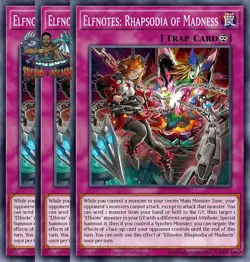 Yugioh! 3x Elfnotes: Rhapsodia of Madness BPRO-EN072 Common 1st Ed NM - Image 1