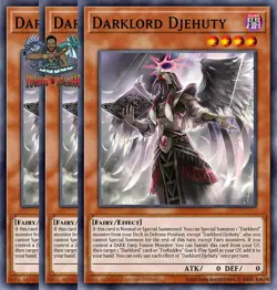 Yugioh! 3x Darklord Djehuty BPRO-EN019 Super Rare 1st Ed NM - Image 1