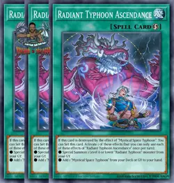 Yugioh! 3x Radiant Typhoon Ascendance BPRO-EN065 Common 1st Ed NM - Image 1