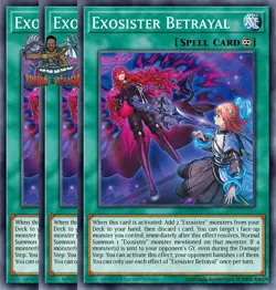 Yugioh! 3x Exosister Betrayal BPRO-EN066 Super Rare 1st Ed NM - Image 1