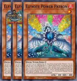 Yugioh! 3x Elfnote Power Patron BPRO-EN013 Super Rare 1st Ed NM - Image 1
