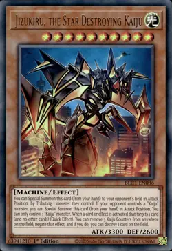 Jizukiru, The Star Destroying Kaiju - Ultra Rare 1st Ed. BLC1-EN036 NM YuGiOh - Image 1