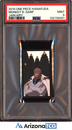 One Piece 2010 Monkey D. Garp January One Piece Hanafuda PSA 9 - Image 1