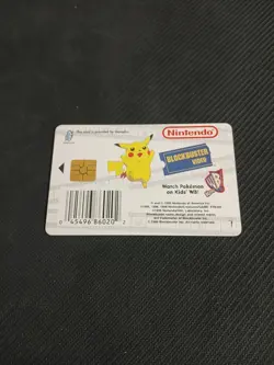 1999 Pokemon Snap Blockbuster Video Smart Card Pikachu Nintendo Promo - Image 2