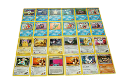 24 Assorted Pokemon Cards Lot 20 First Editions Vintage 3 Halo 1 Trainer English - Image 1