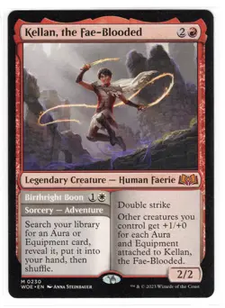 MTG Kellan, the Fae-Blooded, Wilds of Eldraine, Mythic Lgd Creature (WOE) Magic - Image 1