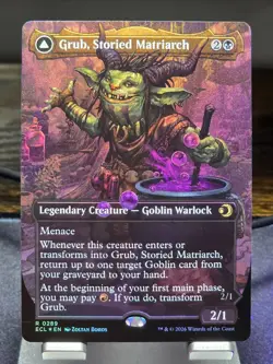 MTG - Grub, Storied Matriarch (0289) Rare (Borderless FOIL) - Lorwyn Eclipsed - Image 1
