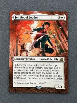 Jet, Rebel Leader MTG Avatar: The Last Airbender Hand Painted Full Altered Art v - Image 1