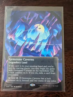 Gemstone Caverns #61 Regular Borderless Mythic Rare Edge Of Eternities Magic MTG - Image 1