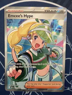 Emcee's Hype 220/182 - Ultra Rare Full Art Destined Rivals Pokemon TCG DRI HOLO - Image 1