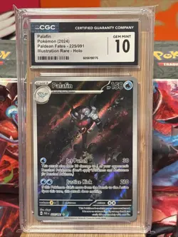Pokemon Palafin Illustration Rare Holo Paldean Fates 225/091 CGC Gem Mint 10 - Image 1