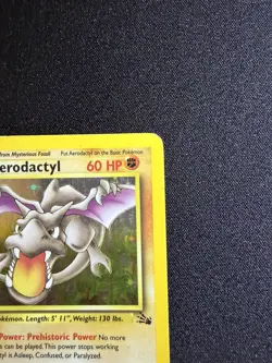 Aerodactyl 1/62 Rare Fossil Holo 1st Edition Pokemon - HP Condition - Image 5