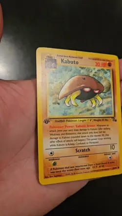 Kabuto 1st Edition #50/62 Pokemon TCG Fossil - HP - Image 2