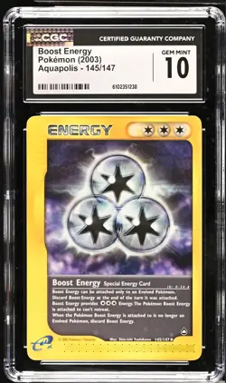 Pokemon 2003 Boost Energy Aquapolis 145/147 CGC 10 - Image 1