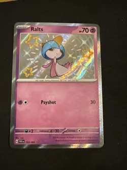 Ralts 153/091 2024 Pokemon SV Paldean Fates PAF EN Shiny Holo Rare Nm - Image 1
