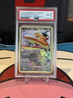 Pokemon Dragonite FB Pokemon League Exclusive Crosshatch Holo Promo #56 PSA 8 - Image 1