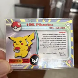 Vintage 1999 Topps Pokemon TV Animation Edition Series 1 #25 Picachu NM - Image 2