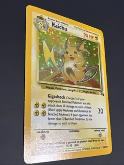 Pokemon Raichu 14/62 Fossil Holo Rare 1999 WOTC Vintage NM - Image 4