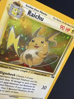 Pokemon Raichu 14/62 Fossil Holo Rare 1999 WOTC Vintage NM - Image 5