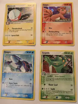 Lot 4 EX Emerald 2005 Holos NM/LP (Sceptile, Kyogre, Electrode, Vulpix) Pokemon - Image 1