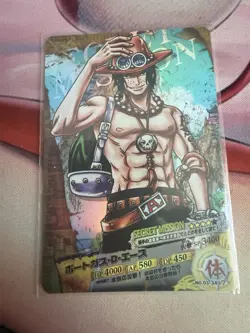 One Piece AR Carddass Portgas D Ace SR 03-34 Japanese Card【U.S./DDP】 - Image 1