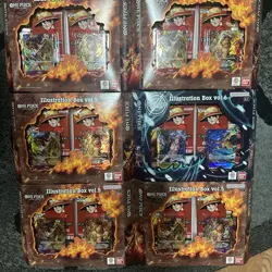 One Piece TCG Illustration Box Vol 5 and Vol 6 Lot Of 6 Factory Sealed BANDAI - Image 1
