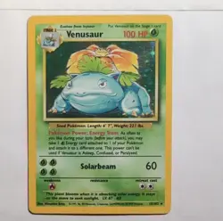 Pokemon Venusaur Base Set 15/102 Holo Rare 100 HP Stage 2 Pokemon TCG Card - Image 1